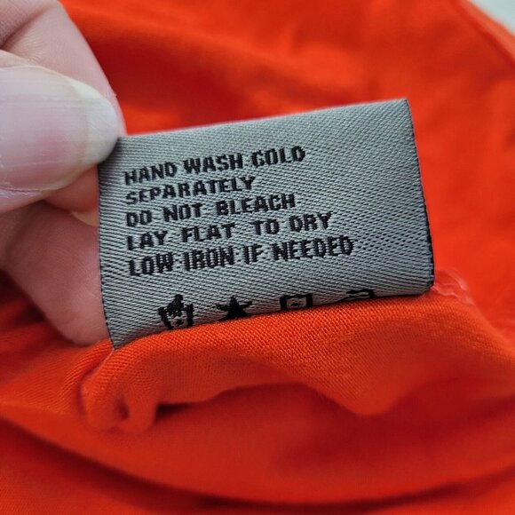 Queen Collection Shirt Womens XL Orange Tank Top Scoop Neck Slinky Tunic Length - Picture 6 of 9